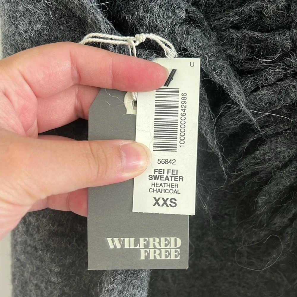 NWT Wilfred Free Fei Fei Sweater - Heather Charcoal / Gray (XXS)
